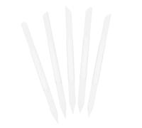 Baluue Lime à Ongles en Verre Cylindrique Transparent 5 Pcs 100x6 Mm Polisseuse Double Face pour Manucure Soin Naturel des Ongles Outil Nail Art Repousse-cuticules Compacte Voyage