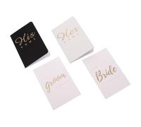 Baluue Livre de Vœux Mariage Lot de 4 Blanc avec Lettrage Doré, Carnet Souvenir pour Marié et Future Mariée, Décoration Élégante pour Renouvellement de Vœux, Présent Couple Cérémonie