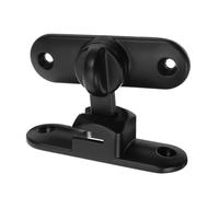 Baluue Loquet de Porte en Alliage de Zinc Noir Vis Verrou Coulissant à Angle Droit pour Portes Coulissantes Placards et Portails Serrure de Sécurité Résistante aux Intempéries