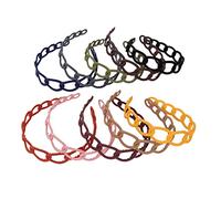 Baluue Lot De 10 Bandeaux Larges Géométriques Givrés Pour Filles Accessoires De Cheveux Simples Créoles Délicates Coiffure Chic Pour Femmes