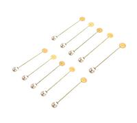 Baluue Lot De 10 Broches En Perles Marron Doré, Épingles De Sûreté Décoratives Pour Femmes, Accessoires Pour Pull Et Manteau, Pinces Pour Vêtements, Taille Moyenne, Usage Quotidien Et Cérémonie