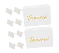 Baluue Lot de 10 Chevalets de Table « Réservé » en Carton Double Face avec Dorure à Chaud 10 Pcs Format Standard pour Mariages Fêtes et Restaurants Cartes de Réservation Élégantes