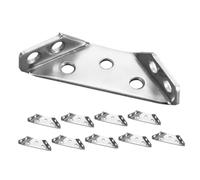 Baluue Lot de 10 Équerres Triangulaires de Fixation pour Meubles en Acier Inoxydable Petites Équerres d'Angle Polyvalentes pour Supports d'Étagères et Connexions d'Angle