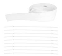 Baluue Lot de 10 Fermetures Éclair Doubles Blanches 150 Cm X 3,3 Cm pour Linge de Maison, Double Ouverture, Anti-poussière, Compatibles Draps-housses et Housses de Couette, Couture