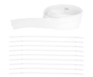 Baluue Lot de 10 Fermetures Éclair Doubles Blanches 150 Cm X 3,3 Cm pour Linge de Maison, Double Ouverture, Anti-poussière, Compatibles Draps-housses et Housses de Couette, Couture