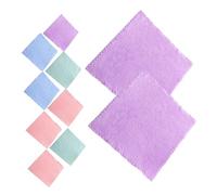 Baluue Lot de 10 Serviettes Démaquillantes Microfibres en Polaire Corail 25x25 Cm, Douces et Réutilisables, Nettoyage du Visage la Maison Voyage Couleur Aléatoire