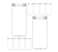 Baluue Lot de 10 Tubes à Pièces Transparents 27 MM Diamètre Porte-Pièces en Plastique Couvercle Rouleaux de Rangement pour Pièces de Monnaie et Objets de Collection Stockage Pratique