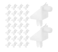 Baluue Lot de 100 Supports d'Étagères en Plastique et Fer Connecteurs d'Angle 90° pour Meubles Armoires et Placards Clips de Fixation Robustes pour Étagères Optimisation Rangement