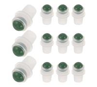 Baluue Lot de 12 Embouts à Bille en Jade Vert Naturel pour Flacon de Parfum à Bille Rechargeable, Accessoires Précis pour Huiles Essentielles, Rouleau Réducteur d'Orifice, pour Usage
