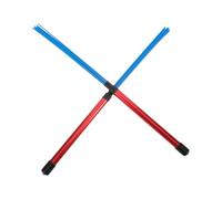 Baluue Lot de 2 Balais pour Batterie Jazz Manche en Alliage d'Aluminium Léger et Balais en Nylon Bleu Accessoires Universels pour Cajon Caisse Claire et Percussions Pack Performance