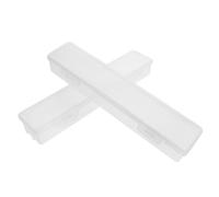 Baluue Lot de 2 Boîtes de Rangement Transparentes Grandes Couvercle Étuis Portables Multifonctions en Plastique pour Brosses à Dents Dentifrice et Brosses à Dents Électriques pour