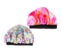 Baluue Lot De 2 Bonnets De Nuit À Large Bord En Satin Pour Femme Accessoire De Soins Capillaires Pour Le Sommeil Et La Chimiothérapie