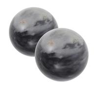 Baluue Lot De 2 Boules De Massage En Jade Naturel 5 Cm Boules De Baoding Anti-stress Pour Exercices De Relaxation, Stimulation Des Mains Et Contemplation, Utilisables à Domicile Déplacement