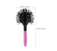 Baluue Lot de 2 Brosses Rondes 3D à Boules de Massage en Plastique Résistant à la Chaleur Brosses Coiffantes Volumisantes et Démêlantes Format Voyage pour Cheveux Épais Bouclés Secs
