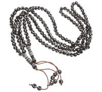 Baluue Lot De 2 Chapelet Musulman de 99 Perles en Acrylique Couleur Café, Bracelet de Prière Tasbih Raffiné et Usage Quotidien, Présent pour L'aïd