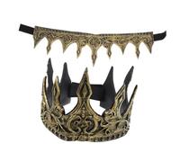 Baluue Lot de 2 Couronnes Médiévales Royales en Mousse Pu Doré Antique, Accessoires de Cosplay pour Hommes, Taille Unique, Décoration Vintage pour Fêtes et Costumes