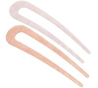 Baluue Lot de 2 Épingles à Cheveux Créatives de U pour Mariage et Usage Quotidien, Accessoires Pratiques Rose et Rouge pour Coiffure Élégante