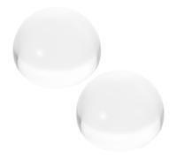 Baluue Lot de 2 Loupes à Dôme Acrylique 6 Cm, Presse-papiers de Bureau Grossissant 10x, Lentille Demi-sphérique Transparente, Outil de Lecture Optique Portable pour Étudiants et Usage