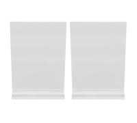 Baluue Lot de 2 Porte-affiches en Acrylique Transparent, Porte-panneau de Table Vertical 12,8 X 17,8 Cm, Support de Panneau Polyvalent pour Menu, Bureau et Commerce, Présentoir Menu