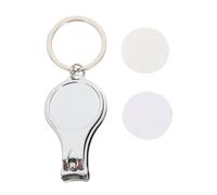 Baluue Lot de 2 Porte-clés en Métal à Transfert Thermique Multifonctionnel, Coupe-ongles Décoratifs Compacts, Pratiques pour Soins des Ongles, Accessoires Portables pour Usage Quotidien