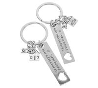 Baluue Lot de 2 Porte-clés Pendentifs Maison 2026 en Acier Inoxydable, Présent de Pendaison de Crémaillère, pour Nouvelle Adresse et Remerciement Agent Immobilier, Porte-clés Métal