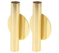 Baluue Lot de 2 Vases Muraux Suspendus en Métal Doré Clair Support Auto-Adhésif Tubes à Fleurs Muraux Décoratifs pour Fleurs Séchées et Plantes Jardinières Murales sans Perçage