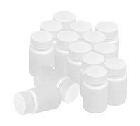 Baluue Lot de 20 Flacons de Comprimés en Plastique Hdpe Blanc 50ml, Bouchon à Vis Étanche, pour Conserver la Fraîcheur au Bureau en Plein Air