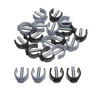Baluue Lot de 20 Viroles de C pour Cannes et Déambulateurs, Fixation de Goupille Verrouillage 25 Mm, Compatible Tubes 22 Mm, en Abs et Acier, Noir et Gris, Accessoires pour Personnes