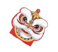 Baluue Lot de 24 Boîtes en Papier Forme Amulette Lionceau pour Emballage Bonbons Nouvel An Chinois Coffret Présent Coloré et Festif Petite Boîte pour Fête et Emballage Gourmand