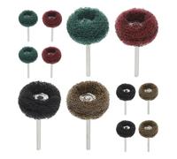 Baluue Lot de 24 Disques de Polissage Abrasifs en Nylon Tige 3 MM Accessoires pour Polisseuse et Outils Rotatifs Mini Tampons de Polissage pour Surfaces Métalliques et Zones Étroites