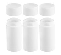 Baluue Lot de 3 Bâtonnets Applicateurs de Déodorant Vides Rechargeables en Plastique Blanc, Tubes Portables en As et Pp pour Déodorants Solides Faits Maison, pour Voyages