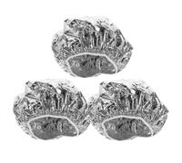 Baluue Lot de 3 Bonnets Élastiques pour Capillaire en Aluminium pour Traitement Défrisant Conditionnement en Profondeur Bonnet Chauffant