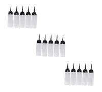 Baluue Lot de 3 Flacons de Capillaire Rechargeables de 120 Ml Contenants à Embout pour Shampoing à Usage en Salon Design Anti-déversement 5 Pièces X 3