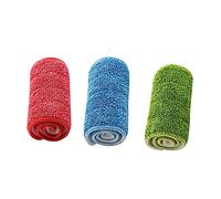 Baluue Lot de 3 Serpillères à Eau Non Lavables à La Main pour Les Mains Serpillères Éponges Chiffons en Fibre Rouge Et Vert