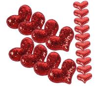 Baluue Lot de 30 Barrettes à Cheveux en Métal Et Tissu en Forme de Cœur à La Mode pour Tenues de Femmes