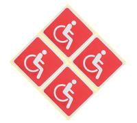 Baluue Lot de 4 Autocollants pour Fauteuil Roulant en Pvc Imperméable, Symboles de Handicap Visibles, Autocollants D’identification pour Personnes Handicapées, Usage Intérieur