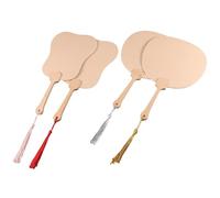 Baluue Lot de 4 Éventails Pliants Miniatures en Papier et Bambou Couleurs Aléatoires Souvenirs pour Invités de Mariage Bricolage DIY Décoration Fête Présent Couleur Aléatoire