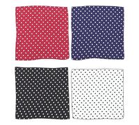 Baluue Lot De 4 Foulards Pour Cheveux En Satin Carré Vintage 1960 Taille Petite Motif à Pois Pour Femme, Accessoires Mode Légers Pour Fêtes, Soirées Et Voyages