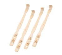 Baluue Lot de 4 Grattoirs en Bambou Dos, Masseurs Portables Soulageant les Démangeaisons, Outils de Massage Relaxants pour Usage Domestique, Ergonomiques et Adaptés aux Femmes Enceintes