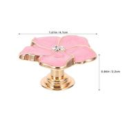 Baluue Lot de 4 Poignées de Tiroir Fleuries en Alliage de Zinc Rose Boutons de Meuble Pétales 5 Fleurs Quincaillerie pour Meubles de Chambre la Cuisine et Placards Décoratives et