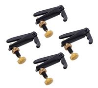 Baluue Lot de 4 Tendeurs de Cordes de Violon en Métal Noir Réglage Fin pour Violons 3/4-4/4 Accessoires Accordeur Précis et Solide pour Ajustement