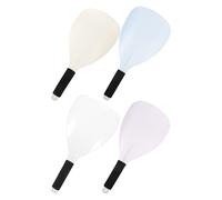 Baluue Lot de 4 Visières de Protection en Plastique Réutilisables pour Salon de Coiffure - Écran Facial avec Poignée, Protection du Shampooing et Bouclier Laque, Couleurs Bleu, Rose,