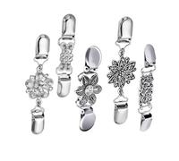 Baluue Lot de 5 Broches à Clip Vintage en Alliage pour Pull Châle et Cardigan Pince à Col et Écharpe pour Femme Couleur Aléatoire Accessoires Rétro Polyvalents pour Couleur Aléatoire