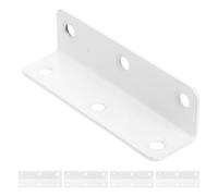 Baluue Lot de 5 Équerres d'Angle en Acier Inoxydable 80 MM Support d'Étagère Robuste à 90° Blanc Fixation Renforcée pour Meubles Portails et Étagères Murales Supports Métalliques