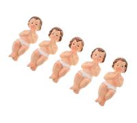 Baluue Lot De 5 Figurines Miniatures De Jésus en Résine, Petites Statues du Bébé Jésus, Décoration Religieuse pour Crèche De Noël, Symboles De Foi pour Lieux De Culte Et Collectionneur