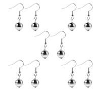 Baluue Lot de 5 Paires de Boucles D’Oreilles Pendantes Disco Vintage Argentées à Effet Boule à Facettes Boucles D’Oreilles Rétro pour Femmes Bijoux Disco pour Soirées et Bal