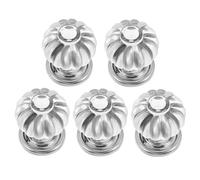 Baluue Lot de 5 Poignées de Tirage en Acrylique Transparentes Base Argentée Boutons de Meuble pour Portes Tiroirs et Placards Adaptés à la Rénovation et à la Décoration Intérieure