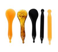 Baluue Lot de 5 set de Bâtons de Massage Guasha en Résine Cire D’Abeille Grattoirs Guasha Visage et Corps Outils de Raclage pour Méridiens Relaxant Musculaire Usage Professionnel et
