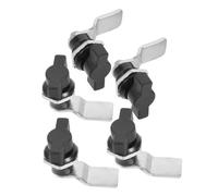 Baluue Lot de 5 Verrous à Came T en Alliage de Zinc Serrure Mécanique pour Porte D’Armoire et Boîte à Outils Verrou de Capot Industriel Compatible Véhicule et Remorque Poignée en T