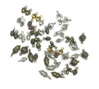 Baluue Lot de 50 Pendentifs Glands en Alliage pour Bijoux Diy, Breloques Décoratives Classiques, pour Projets de Scrapbooking et Mini Trésors